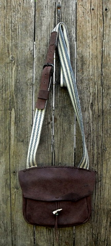 leather hunting pouch, possibles bag