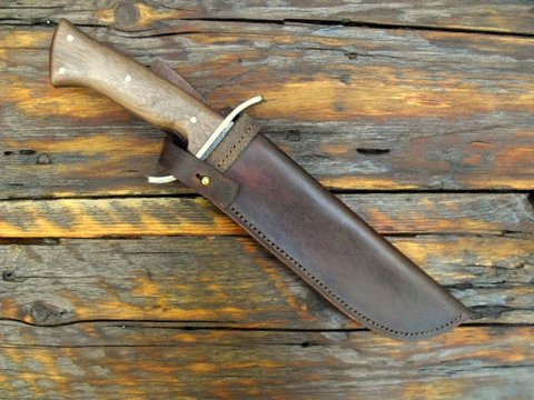 bowie knife in sheath