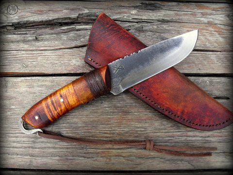 Primitive vintage style trail knife